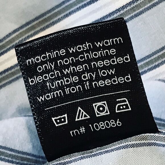 Sean John Shirt RARE SJ Spell-Out Blue Stripe French Cuff XXL Mens Y2K Hip Hop - Picture 11 of 11